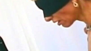 Humiliating dildo playing with old man