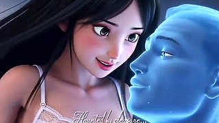A lonely young beauty is haunted by a handsome ghost at night