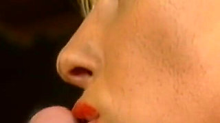 Blonde Fake-tit Slut Deepthroats Monster Cock & Gets Ass Destroyed