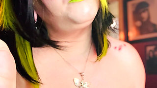 The Green Witch Tina Snua Sparks Up A Cigarette With Match Light Up - Wig Smoking Smoker Makeup Halloween