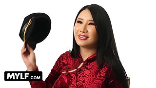 Peter Green's Mylf.com video: Watch Suki Sin get her pussy and ass stretched wide open in hot doggystyle action!