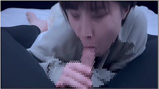 Short-cut College Student With Dark Hair Gets Oral Ejaculation In A Thick Blowjob And A Lot Of Sperm