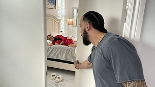 Your Father Is Not Home, Right? Big Tits Step Mom Fucks Horny Step Son's BBC