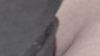 Super Close-up: Cock Rubs the Clit. Sperm on Pussy. Use Sperm Like a Lubricant. Female Orgasm. Red Panties.