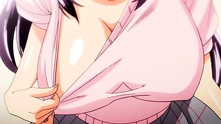 Hentai redhead gives blowjob and having sex