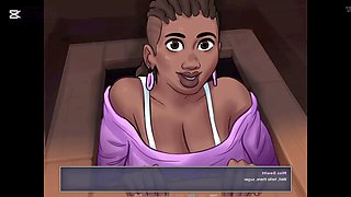 Submissive brunette Miss Dewitt loves giving head and getting that hard hump