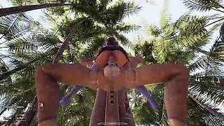 Lara Croft never hoped that the Statue would do this and poke her in all her fuckholes.