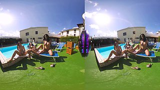 PURITYVR Three lesbian goddesses with Guilia, Benny, and