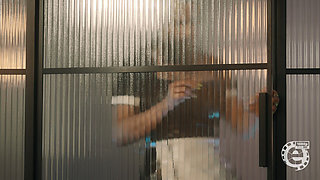 Pissing Maid Briana Bang Fucked and Facialized