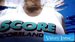 Gorgeous pool solo with a big-boobed mademoiselle Valory Irene