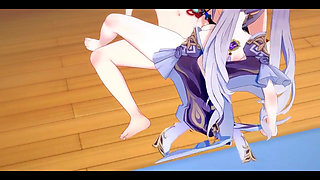 Genshin Impact Hentai Yuri - Ganyu and Kequing Lesbian Sex - Japanese Asian Manga Anime Game Porn