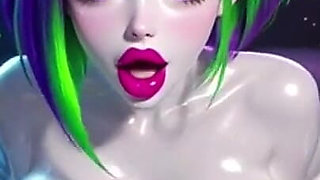 Cute Cyberpunk Girls on Four Legs, Ai Animation