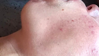 Deep Throat Fucking on the Edge of the Bed Blowjob