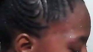 Ebony Teen Getting Fucked in a Host Shower