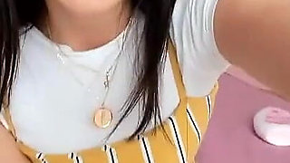 Cute Alice, a Pretty Little Slut with a Cute Face, Masturbates Your Cock with Her Soft Hands and Gives You an Oily Footjob