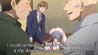 Massive Fingering and Squirting Orgasm for Busty Secretary (Hentai) Eng Sub