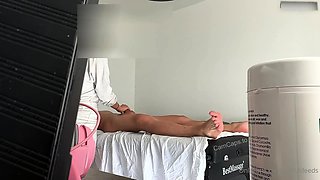 Cock hungry masseuse fucked by Asian guy on hidden cam