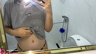 Morning Pee Collection! Close-up Pussy with Dirty Pads! Female POV!