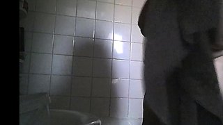 big boobed stepmom spied in the bathroom