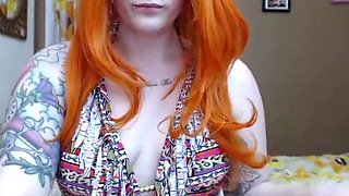 Skinny pierced amateur redhead rough fucking huge toys
