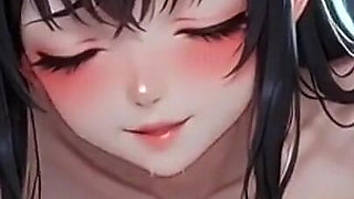 Cute Anime Girls Posing on Bed in Front of You, Ai Animation