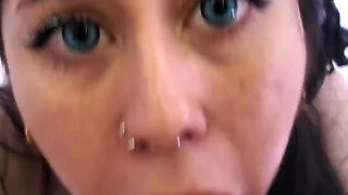 Little Slut with a Princess Face Wants to Squeeze Out All the Milk and Swallows Every Last Drop!