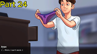 Summertime Saga Part 24 By DarkCookie - Pervert Loves Jerking Off To His MILF Landlady's Panties She Caught Him