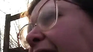 Granny Blowjob in Park - Amateur Outdoor GILF Sucking