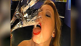 Bukkake Blonde Deepthroated Hard and Facialed