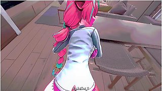 Car Toon In Genshin Impact - Varesa And Furina Await You In School Uniform