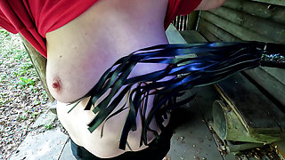 Beating breasts and whipping labia at picnic
