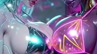 Beautiful Aliens Kiss on Nice Music, Ai Animation