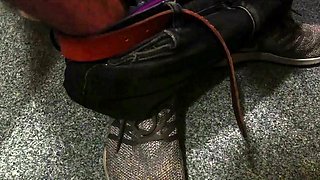 Kinky CFNM voyeur helps guy release