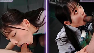 Great close up in japanese teen blowjob pov