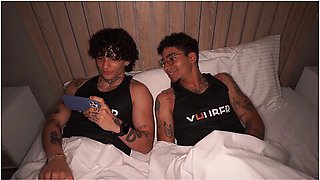 Masturbate Together And Their Stepmother Discovers Them, Now What Will Happen? - Thiago Lopez, Jordy Fabian And Kataleya Gil