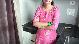 Hot Hindi Stepmom Fucked Hard by Stepson in Kitchen - Dirty Talk & Orgasm