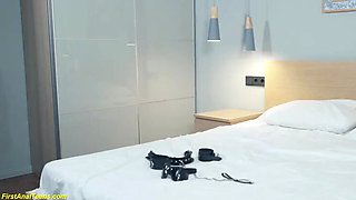 First Time Rough DP: Teen Eva Red Takes Two Cocks Hard