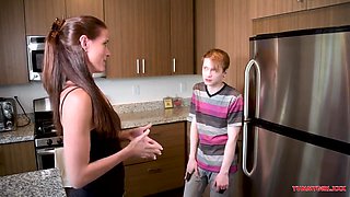 Sofie Marie Blows Her Stepson And Gives Him Some Pussy