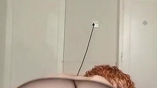 Redhead Stacy in Black Pantyhose Teasing