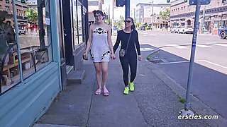 Ersties - Jin's First Date With Zoey Ends In Hot Strapon Fucking