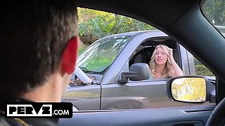 Stranded Anya Olsen Gets Picked Up and Fucked Hard by a Kind Stranger in His Car