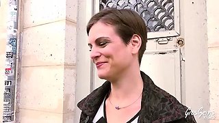 Marie First Time Double Penetration DP Threesome with Big Tits & Blowjob