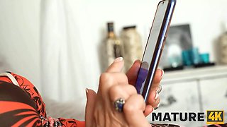 Mature4k. porno with splendid stranger is the final quest for blond mature