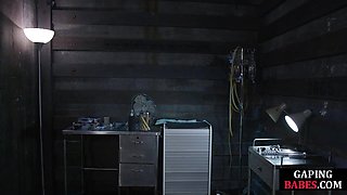 Lez babe assfucked in 3some by tattooed strapon nurse