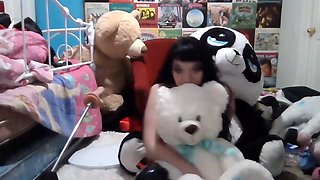 Brunette Couch Webcam Solo Fun Masturbating