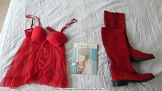 I Am Masturbating in Red Boots, Part 1, I Am Dressing