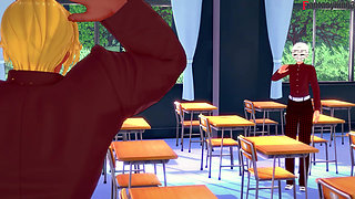I almost fucked Teacher Rossweisse but ended up residing a bj from Kuroka - DXD NTR Madness