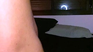 Hot brunette amateur MILF rides hubbys cock