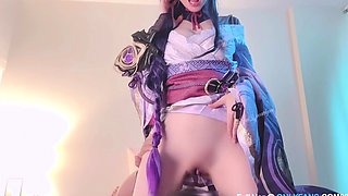 Raiden Shogun From Genshin Impact Face Sitting Squirting