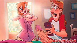 Horny MILF Sends Nudes - Hot Home Animation Fuck